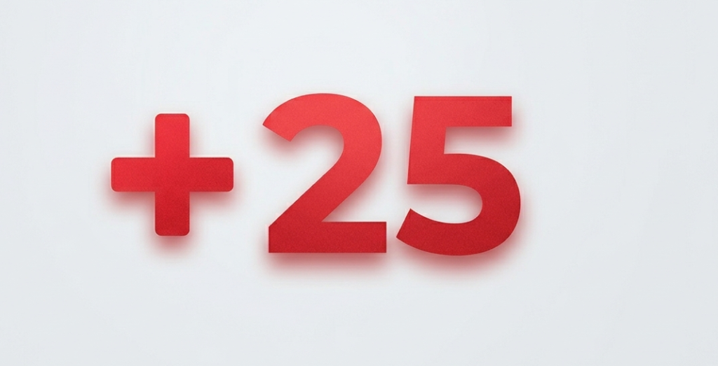 +25